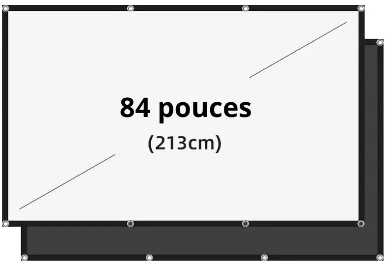 Écran de projection (2 mètres)